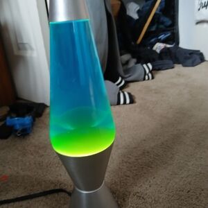 Silver and Blue Lava Lamp
